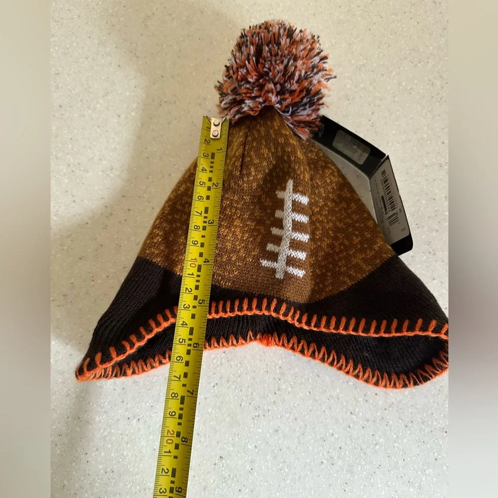NWT NFL Infant Cleveland Browns football Brown and Orange Knit Beanie Hat! Ohio